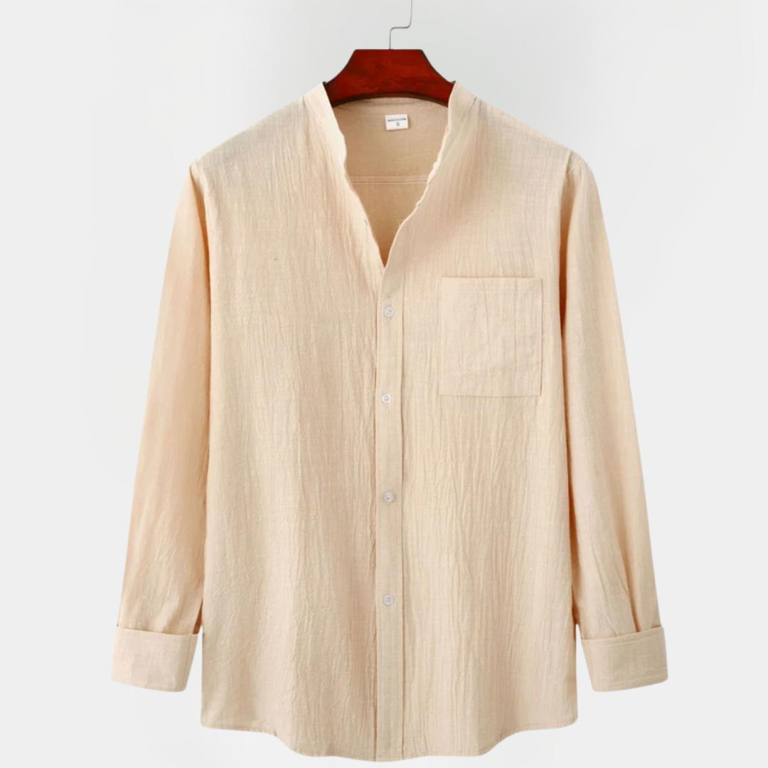 Nolan | Cotton Blend Long Sleeve Shirt