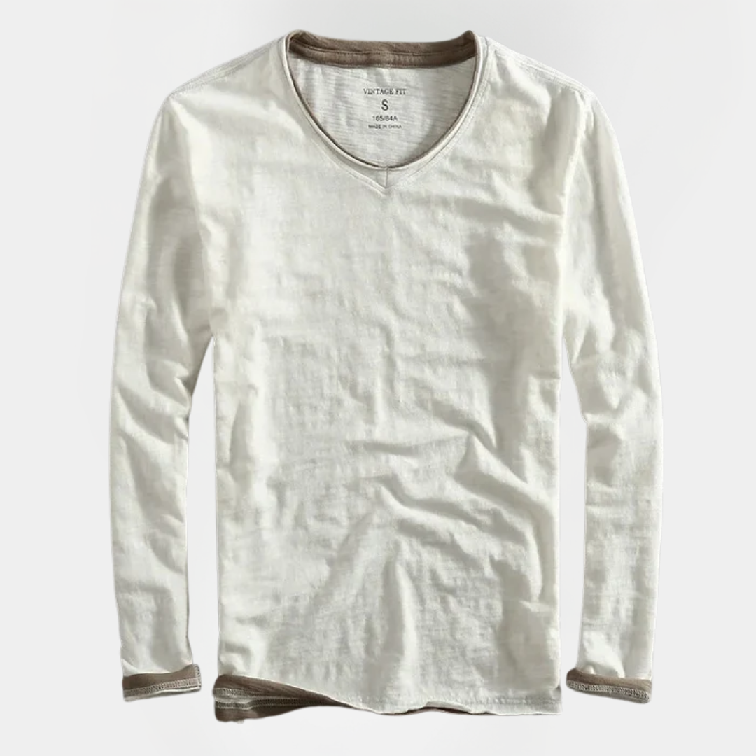 Liam | Long Sleeve V-Neck Shirt