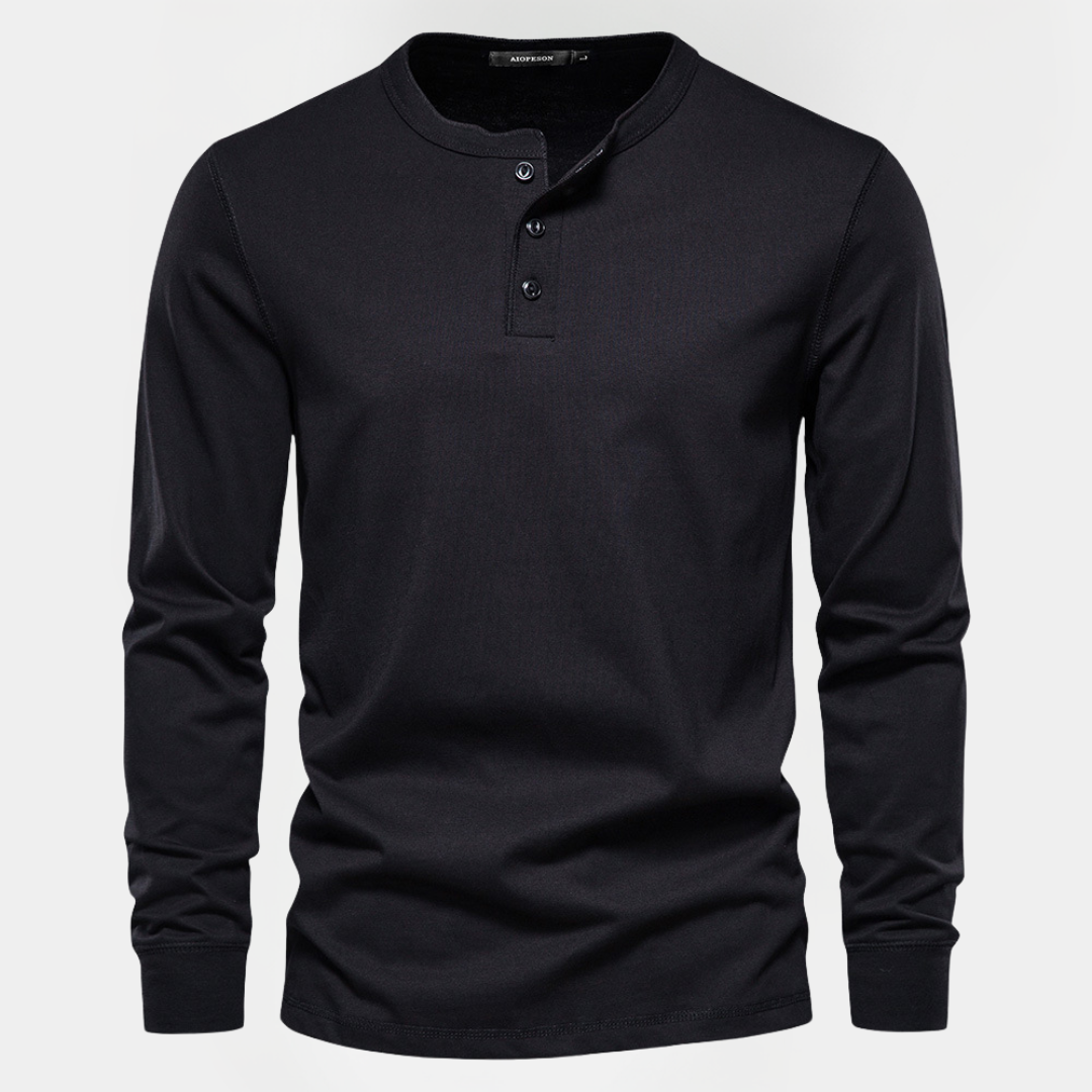 Damian | Cotton Henley Shirt