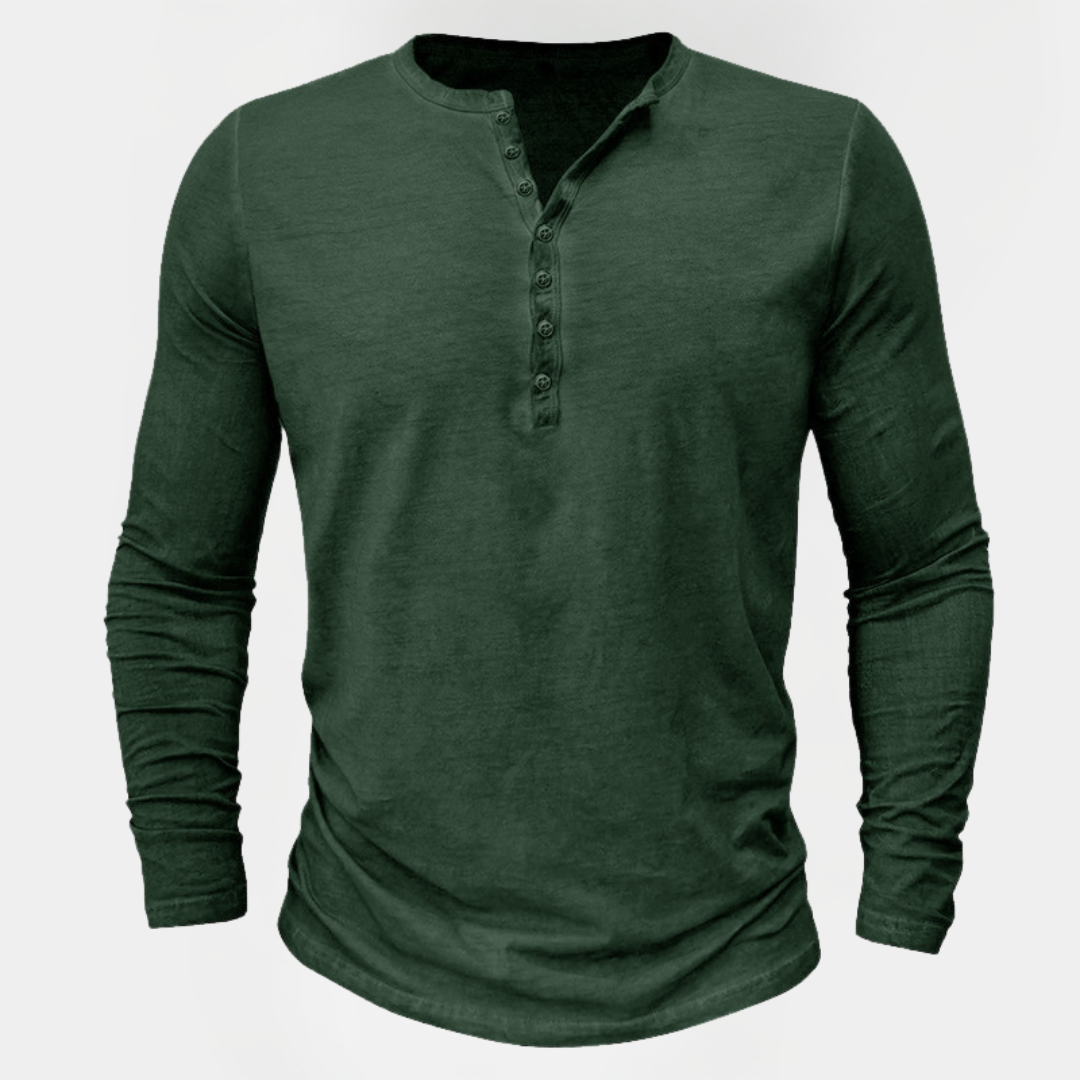 Micah | Cotton Henley Shirt