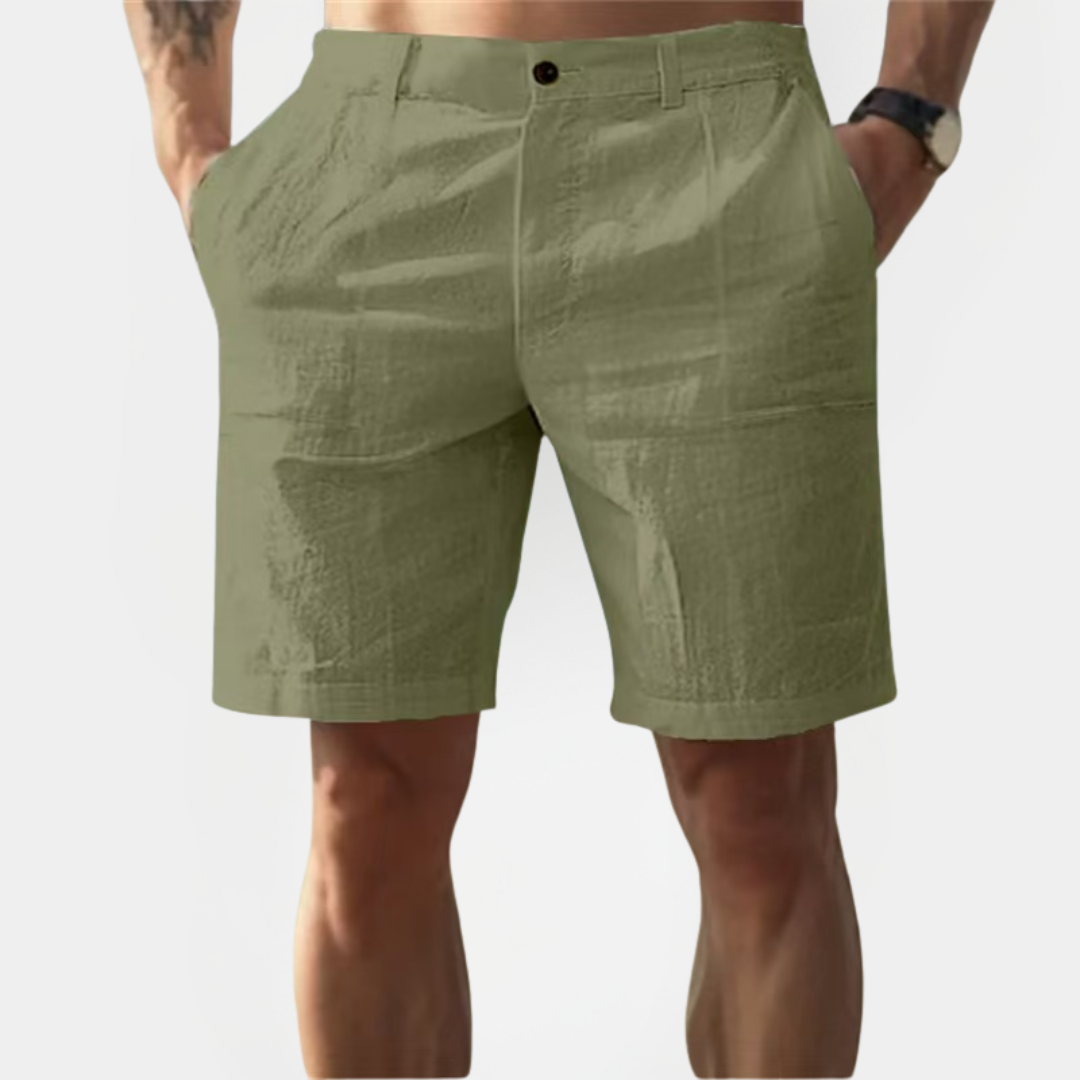 Tristan | Cotton Linen Chino Shorts