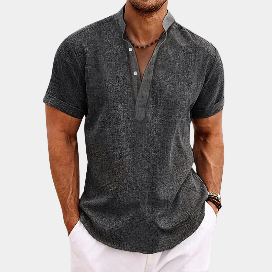 Owen | Bamboo Cotton Henley Shirt
