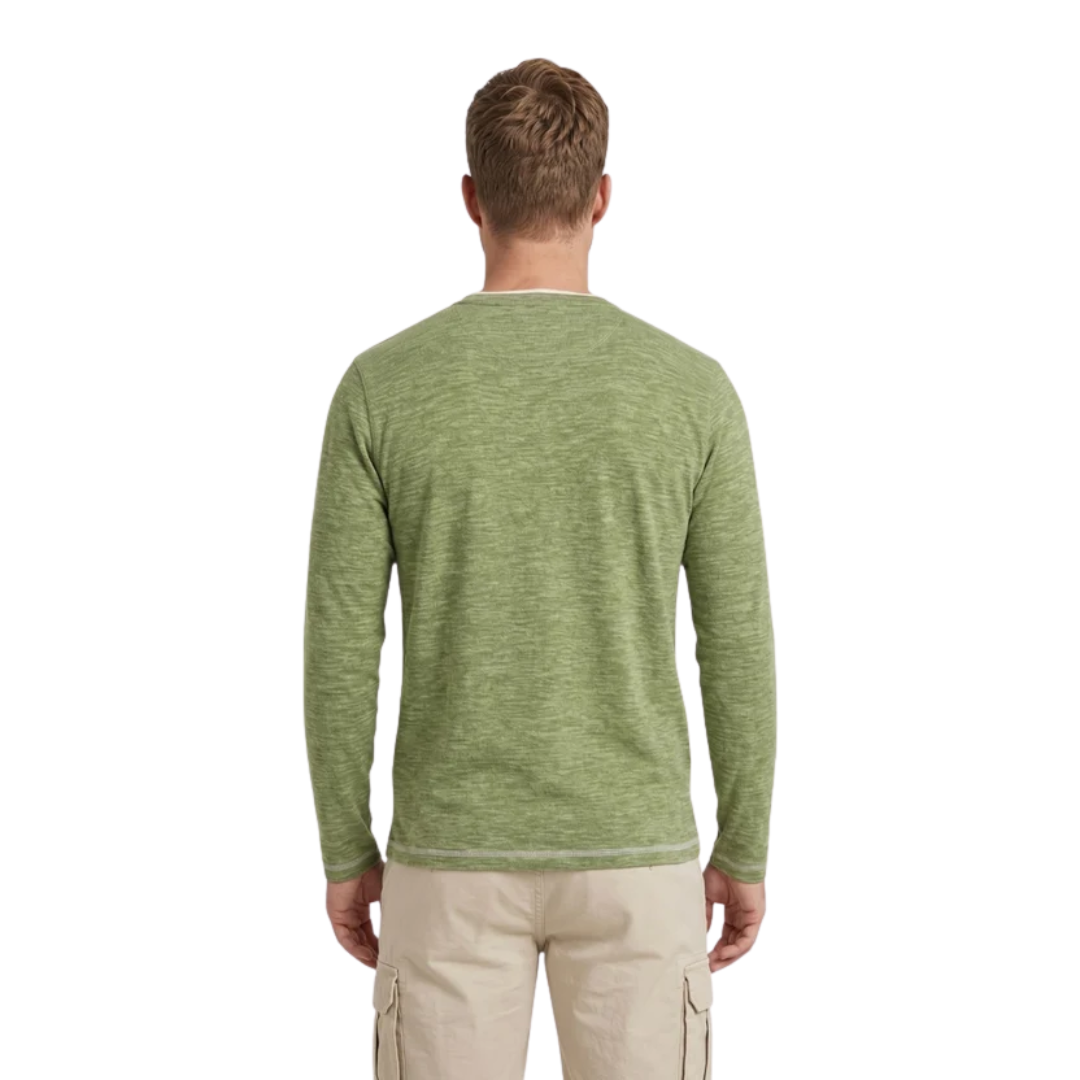 Adrian | Textured Long Sleeve Henley Shirt