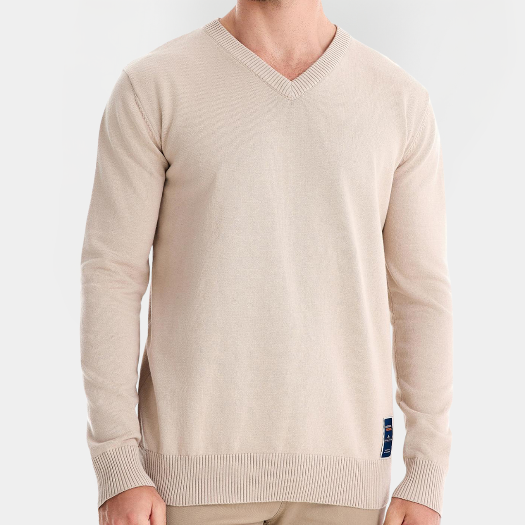 Russell | Cotton V-Neck Sweater