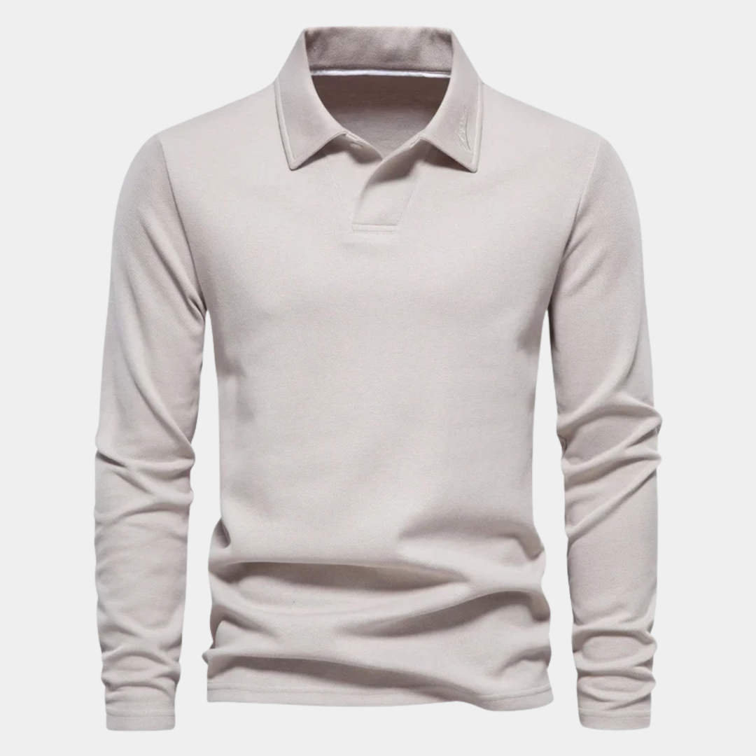 Logan | Piqué Long Sleeve Polo Shirt