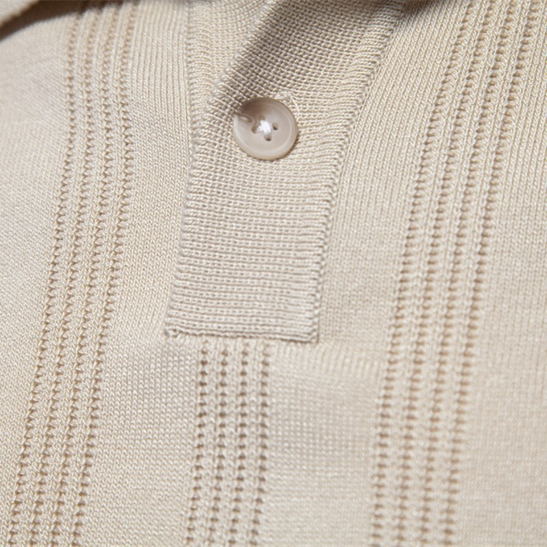 Malcolm | Textured Knit Polo Shirt