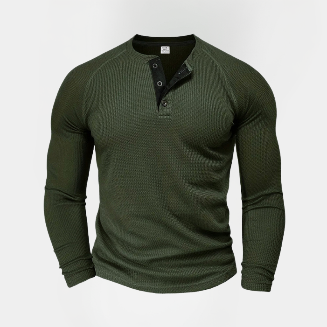 Dylan | Waffle Knit Henley Shirt