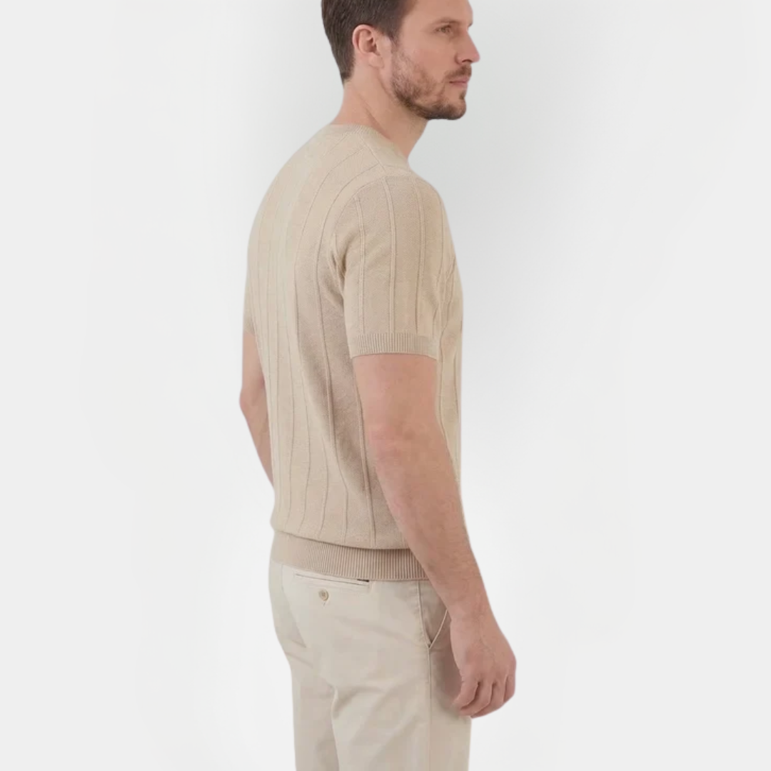 Asher | Ribbed Crew Neck T-Shirt