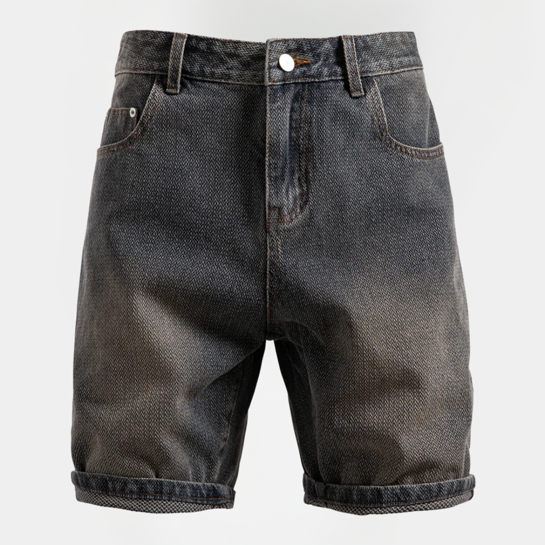 Cyrus | Textured Cotton Bermuda Shorts