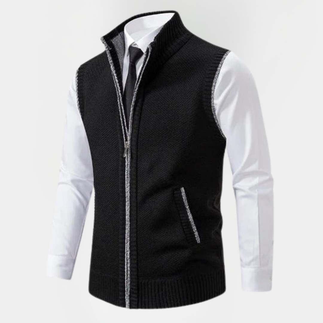 Graham | Knitted Zip Vest