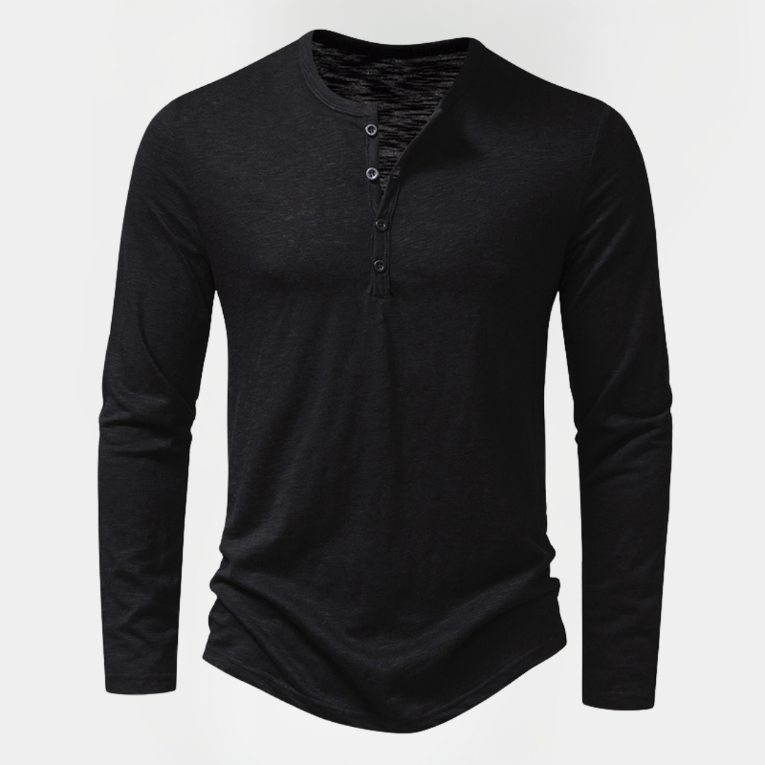 Spencer | Long Sleeve Henley Shirt