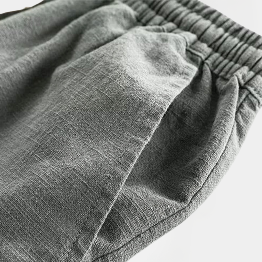 Theo | Cotton Blend Drawstring Shorts