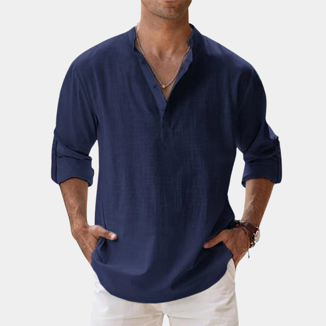 Oliver | Cotton Grandad Shirt
