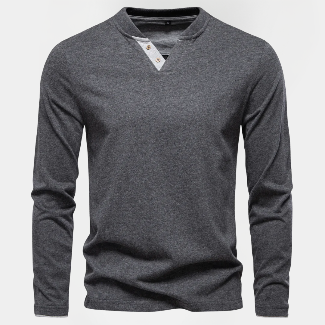 Rafael | V-Neck Cotton Shirt