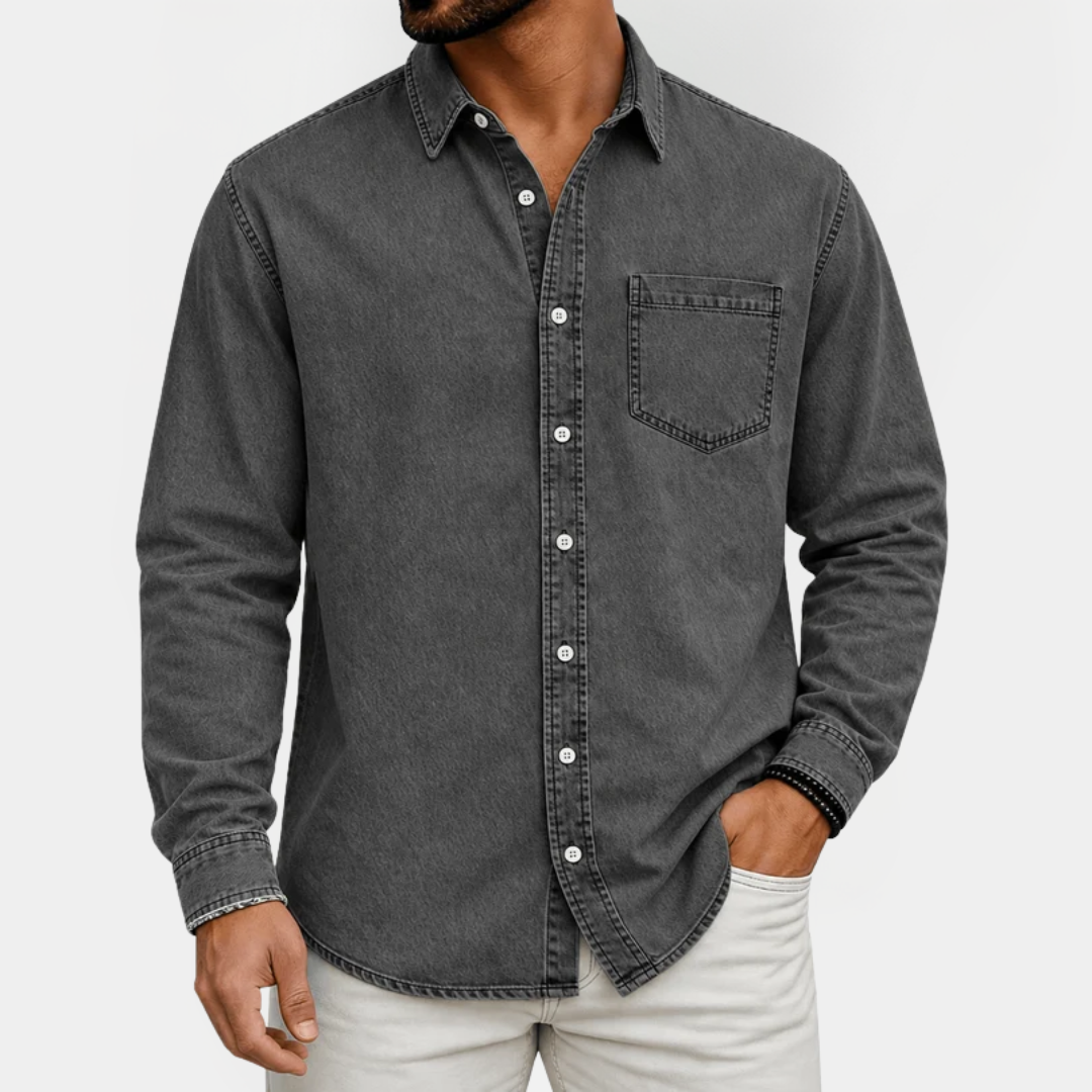Caleb | Textured Long Sleeve Shirt