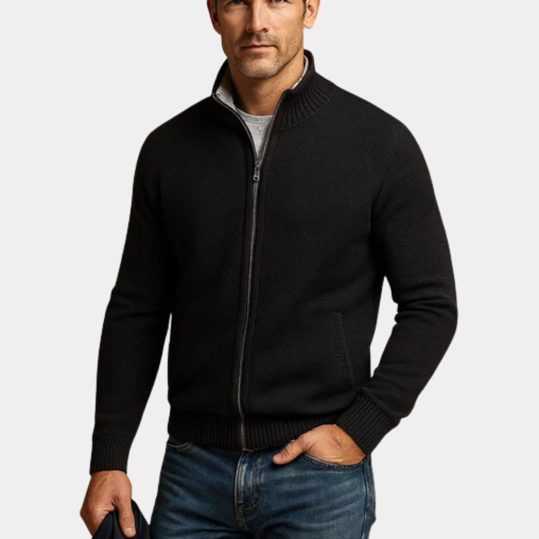 Harrison | Zip-Up Knit Sweater
