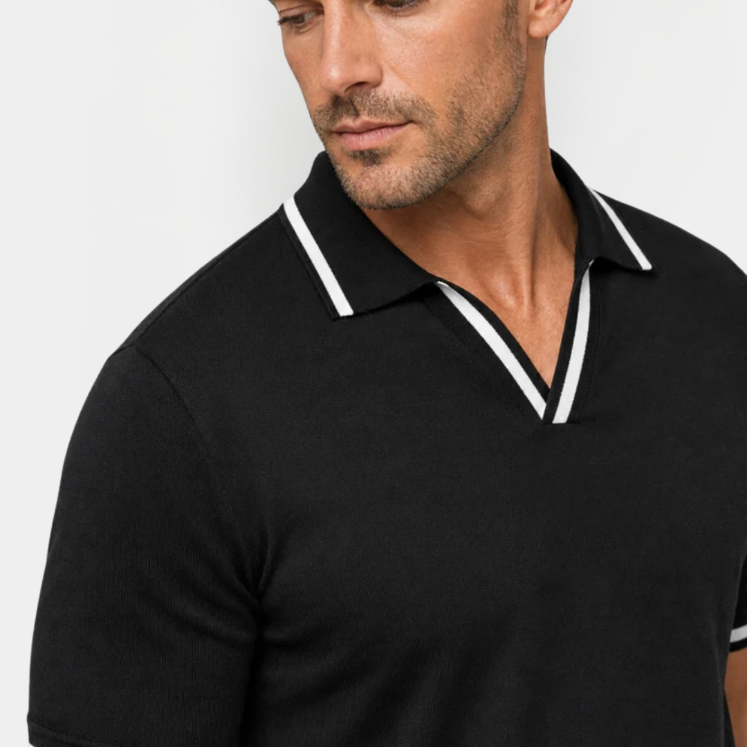 Russell | Contrast Buttonless Polo Shirt