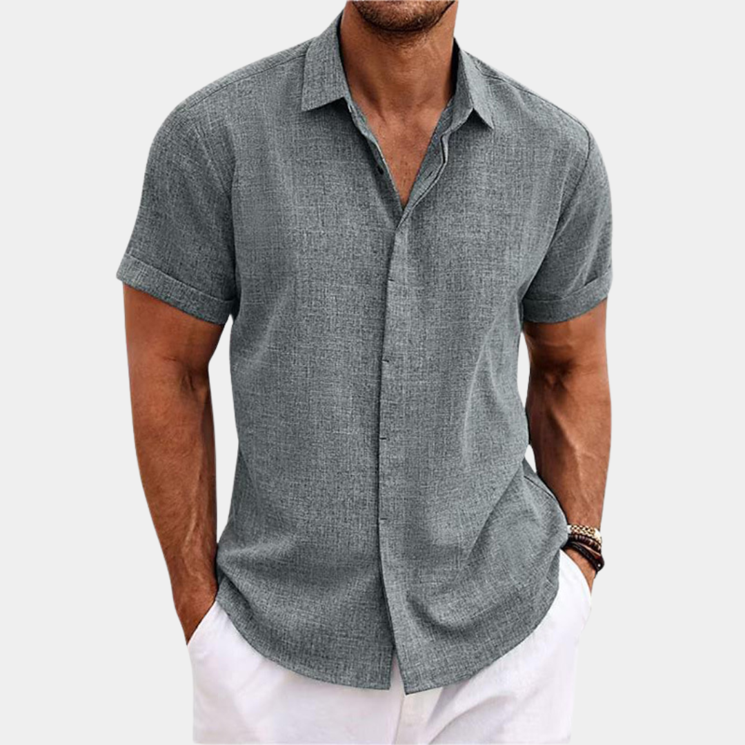 Mason | Linen Blend Short Sleeve Shirt