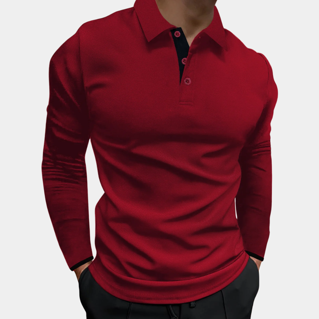 Hudson | Classic Long Sleeve Polo Shirt