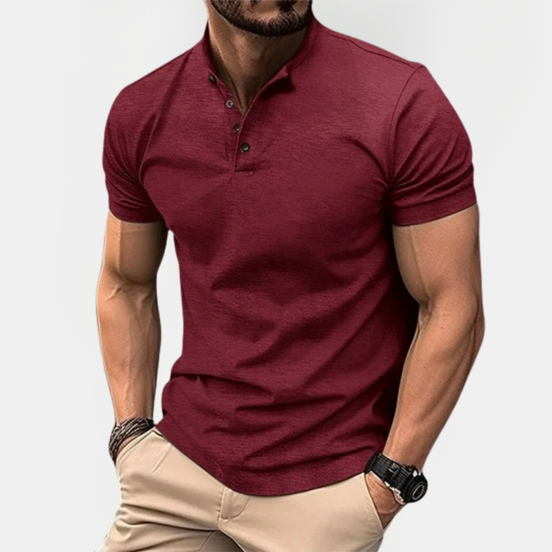 Micah | Short Sleeve Henley Shirt