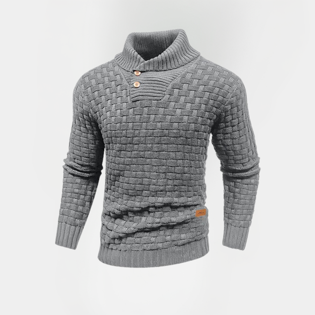 Dominic | High Collar Knit Sweater