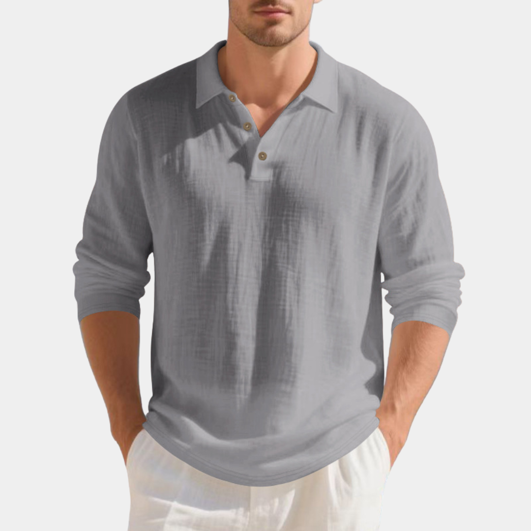 Cooper | Linen Blend Long Sleeve Shirt