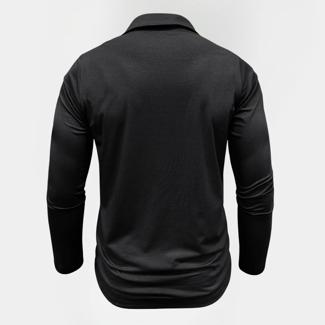 Tristan | Contrast Long Sleeve Polo Shirt