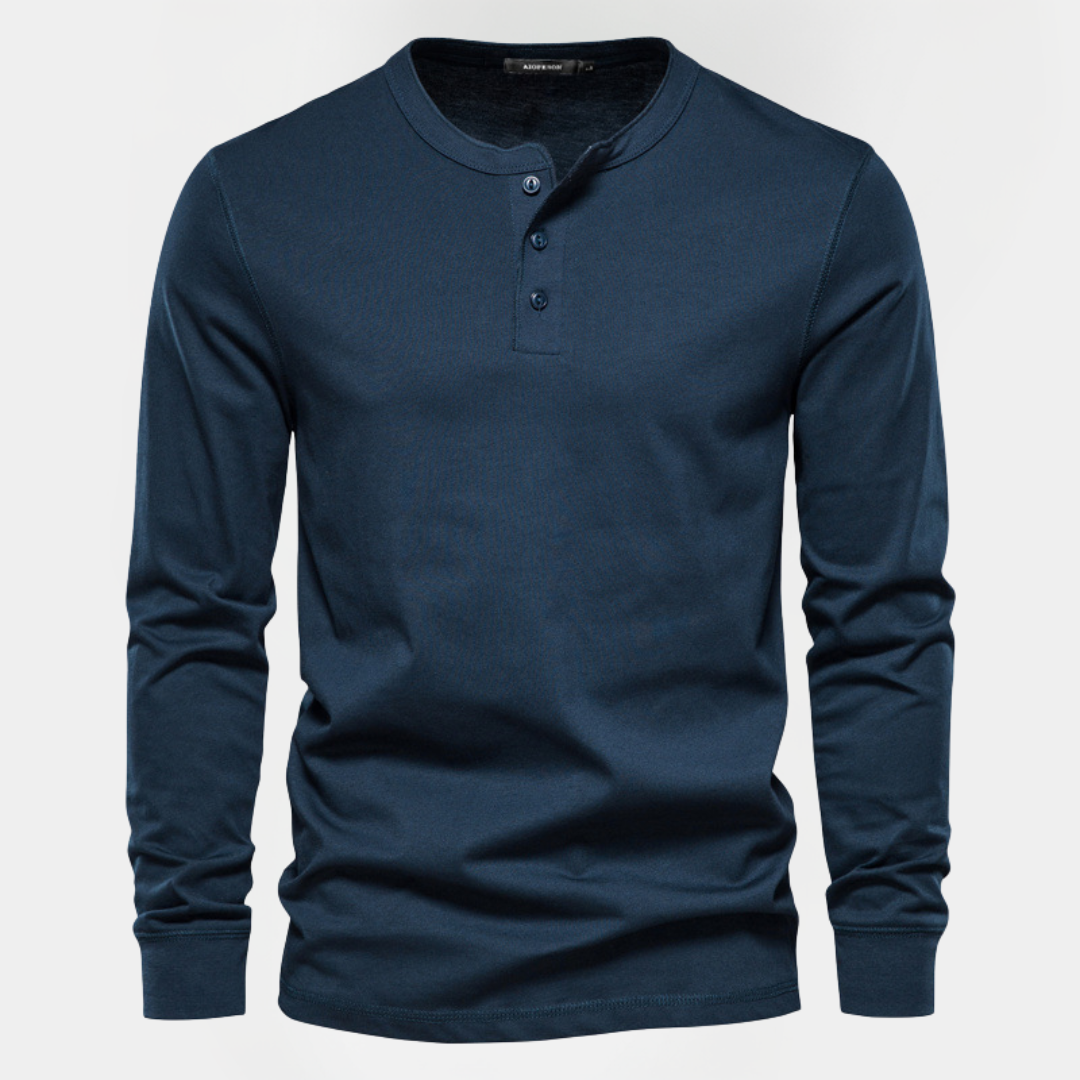 Adrian | Cotton Long Sleeve Henley