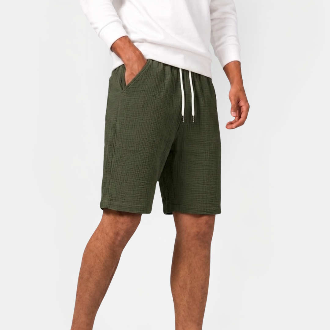 Theo | Textured Bermuda Shorts