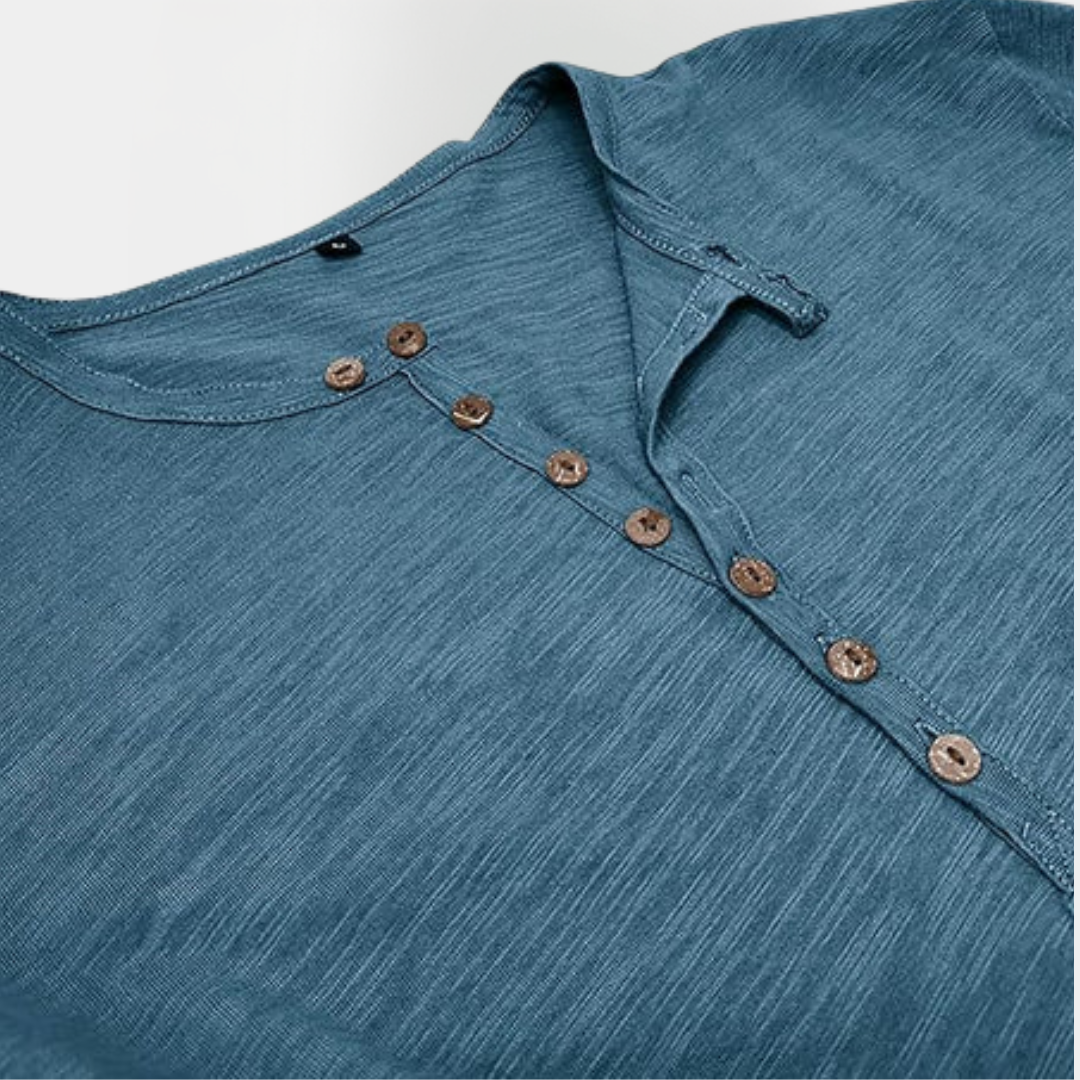 Roland | Long Sleeve Henley Shirt