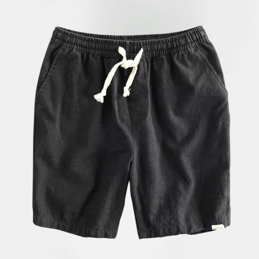 Theo | Cotton Blend Drawstring Shorts