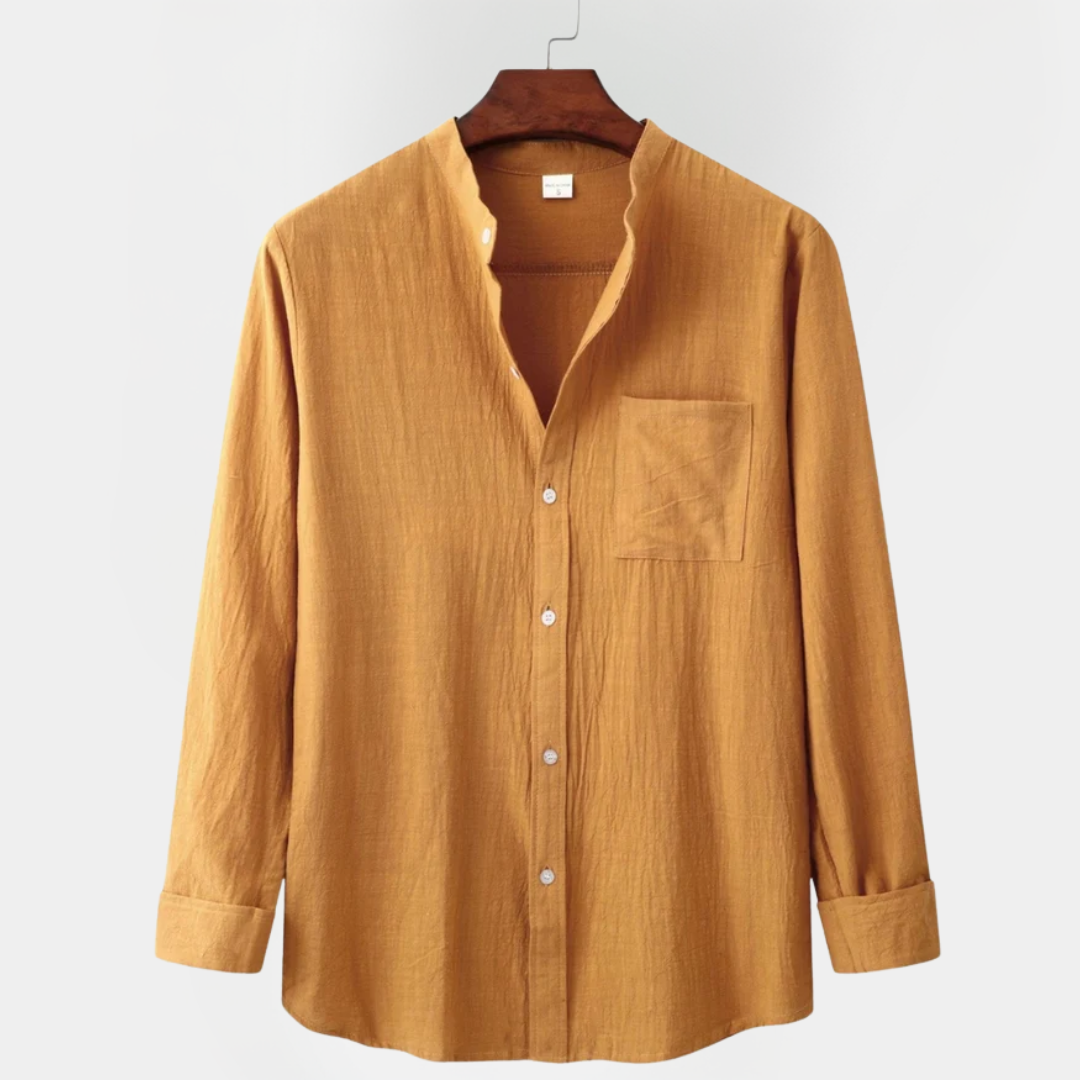 Nolan | Cotton Blend Long Sleeve Shirt