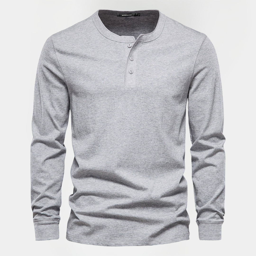 Damian | Cotton Henley Shirt