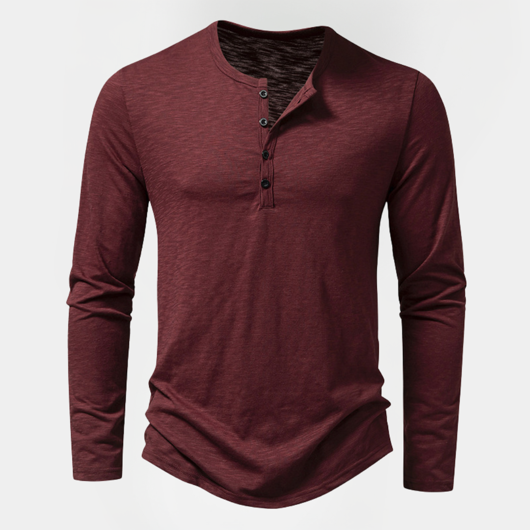 Spencer | Long Sleeve Henley Shirt
