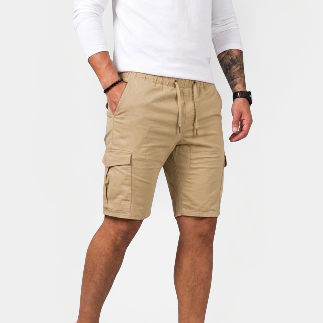 Landon | Drawstring Cargo Bermuda Shorts