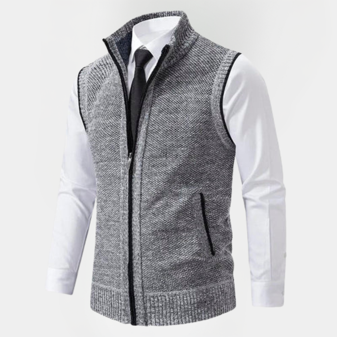 Graham | Knitted Zip Vest