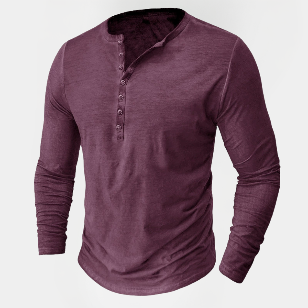 Micah | Cotton Henley Shirt