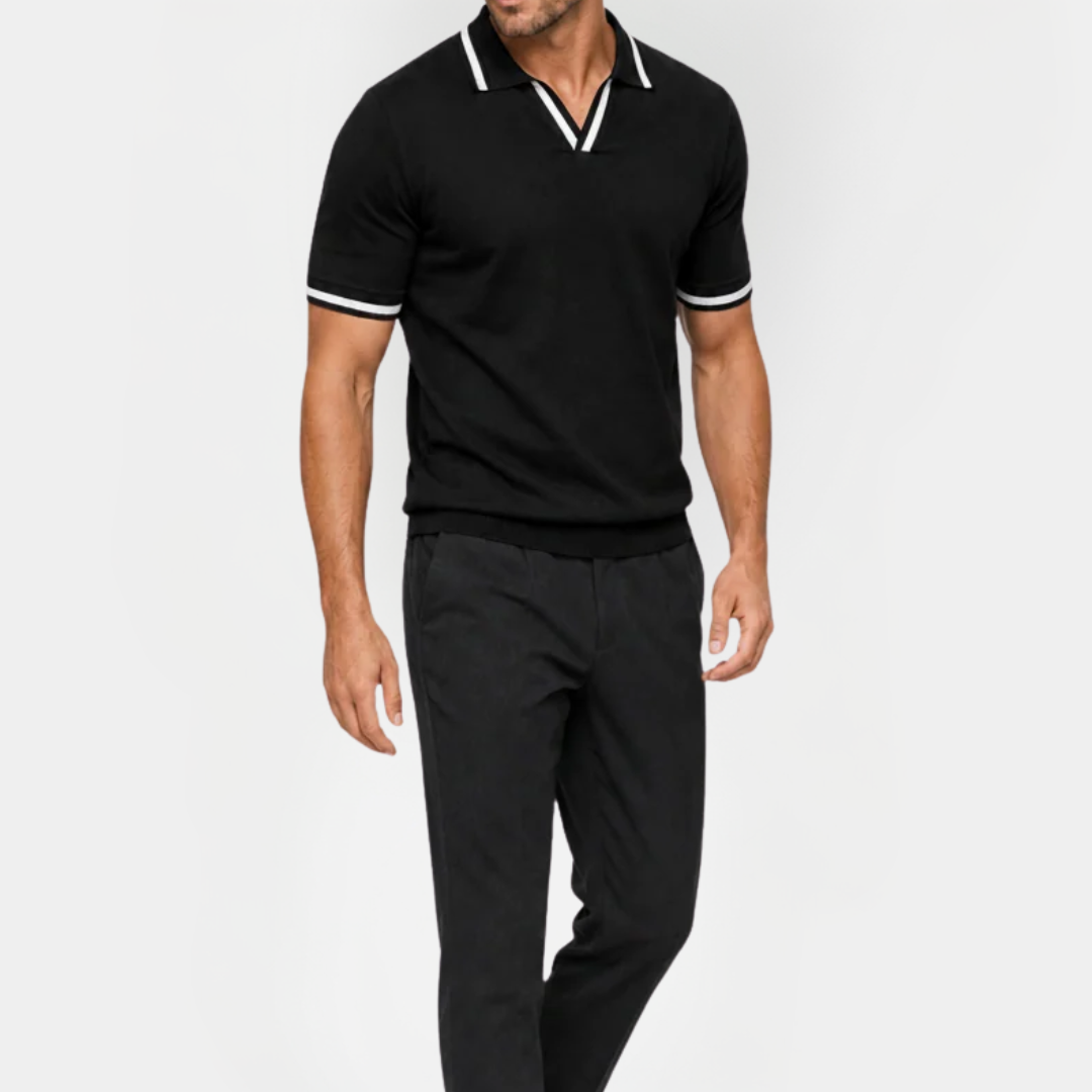 Russell | Contrast Buttonless Polo Shirt