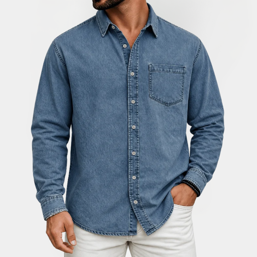 Caleb | Textured Long Sleeve Shirt