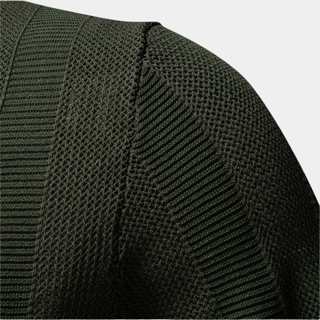 Declan | Modern Vertical Knit Polo Shirt