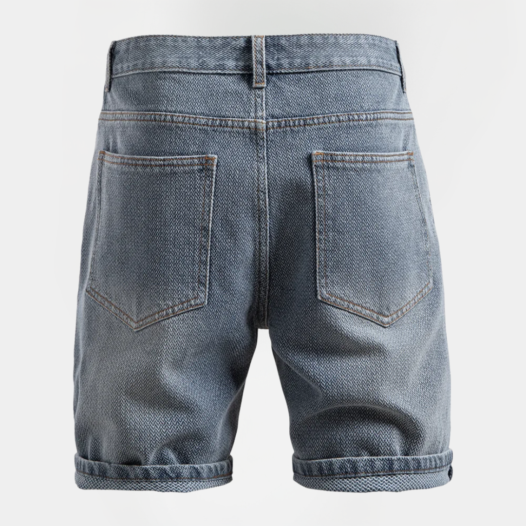 Cyrus | Textured Cotton Bermuda Shorts