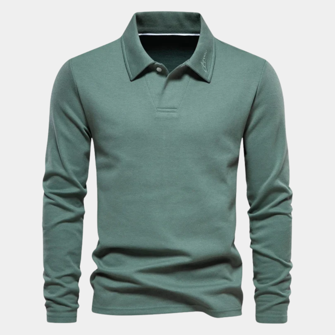 Logan | Piqué Long Sleeve Polo Shirt