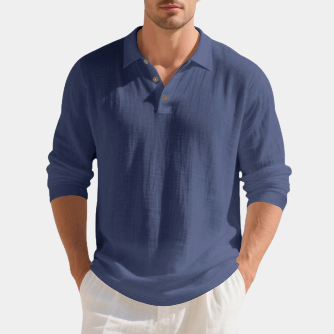 Cooper | Linen Blend Long Sleeve Shirt