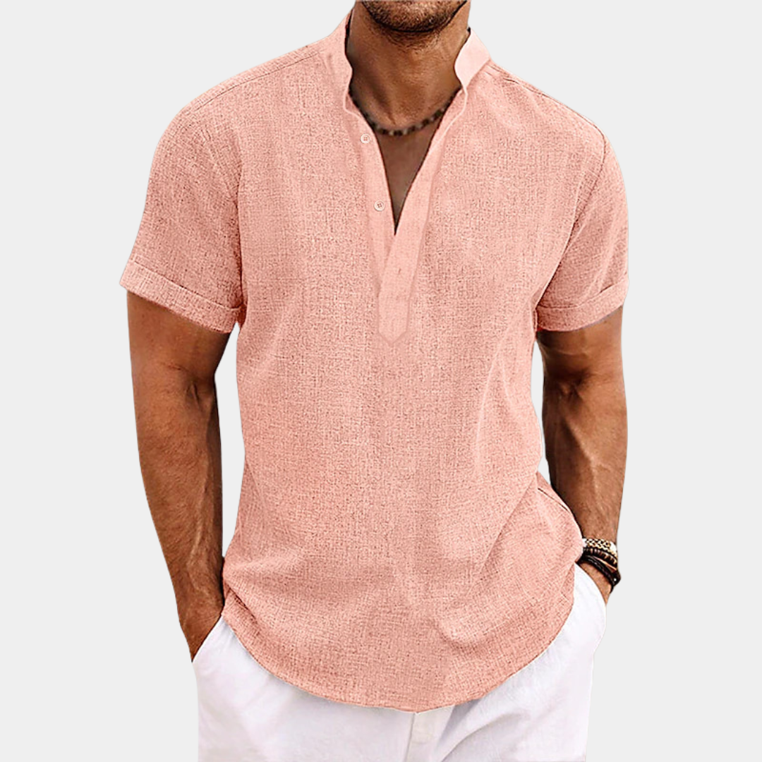 Owen | Bamboo Cotton Henley Shirt
