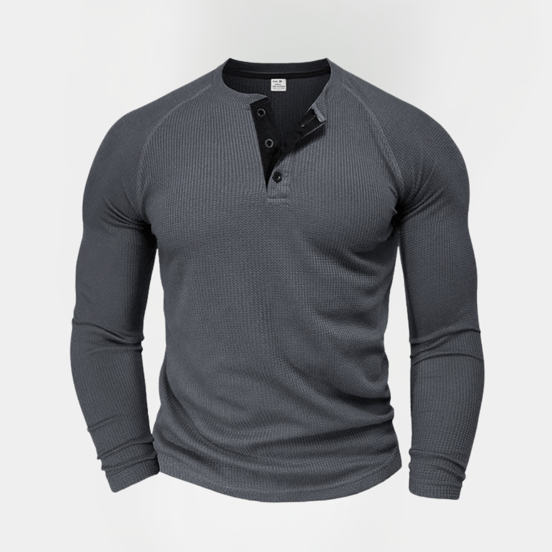Dylan | Waffle Knit Henley Shirt