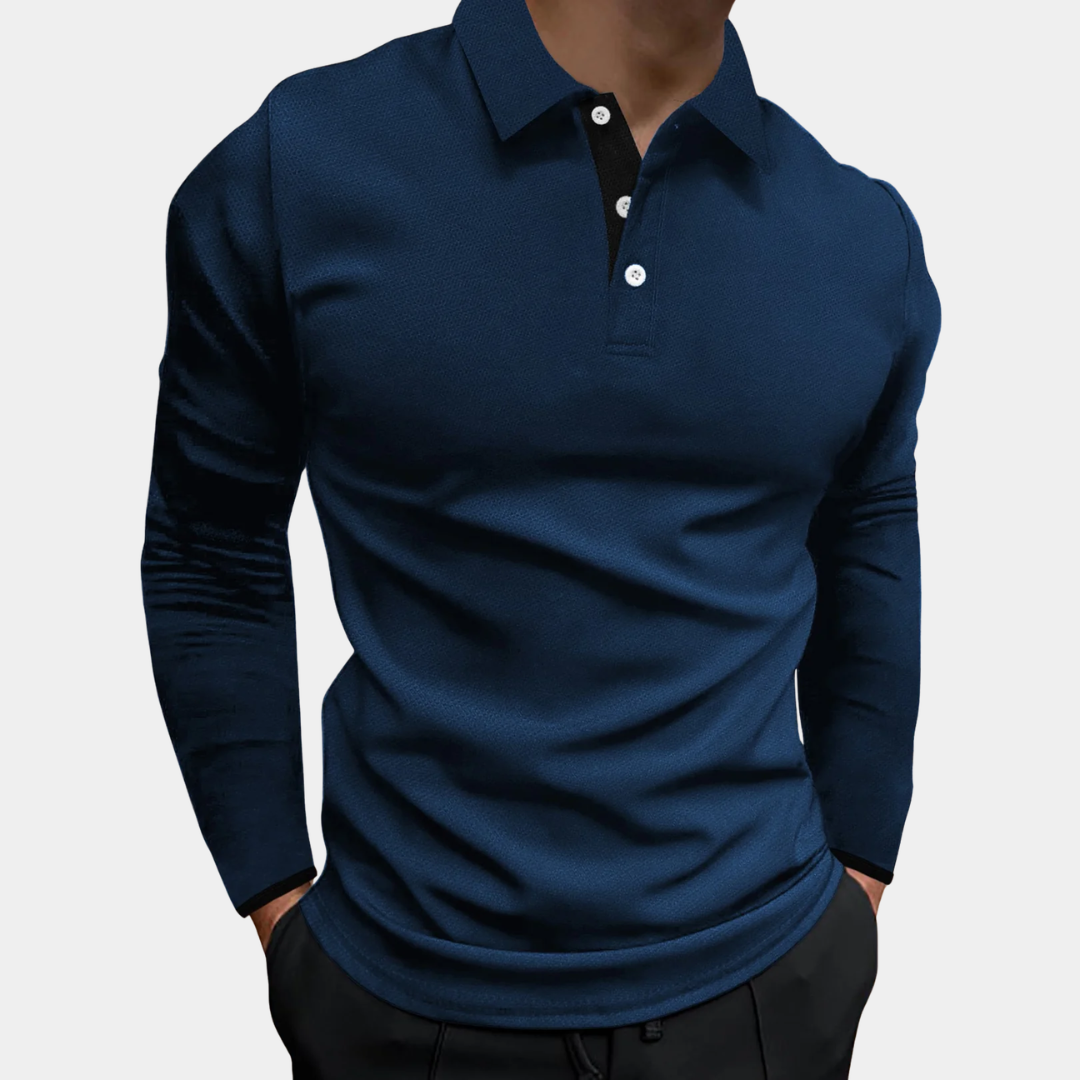 Hudson | Classic Long Sleeve Polo Shirt