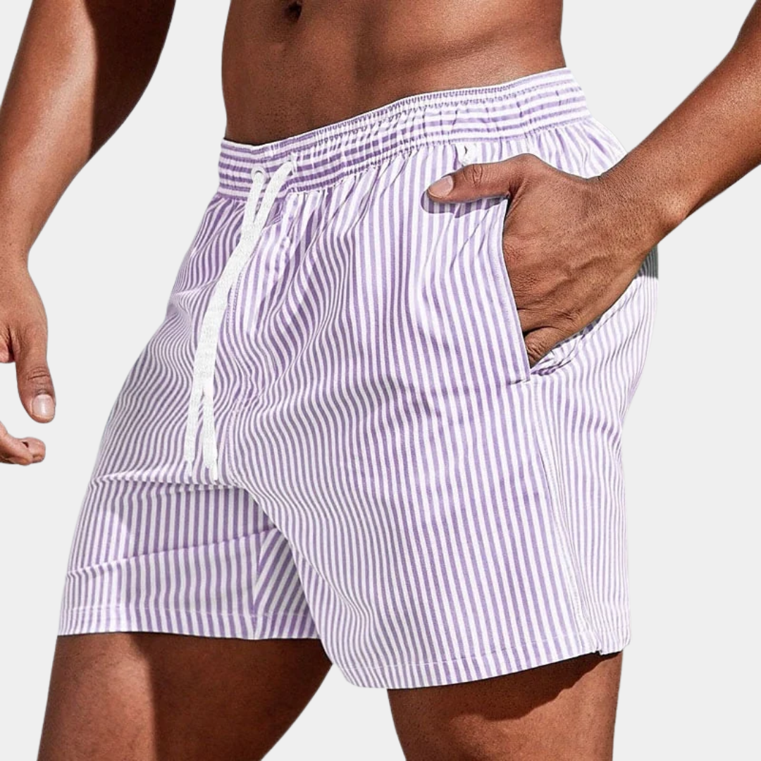 Spencer | Striped Swim Shorts