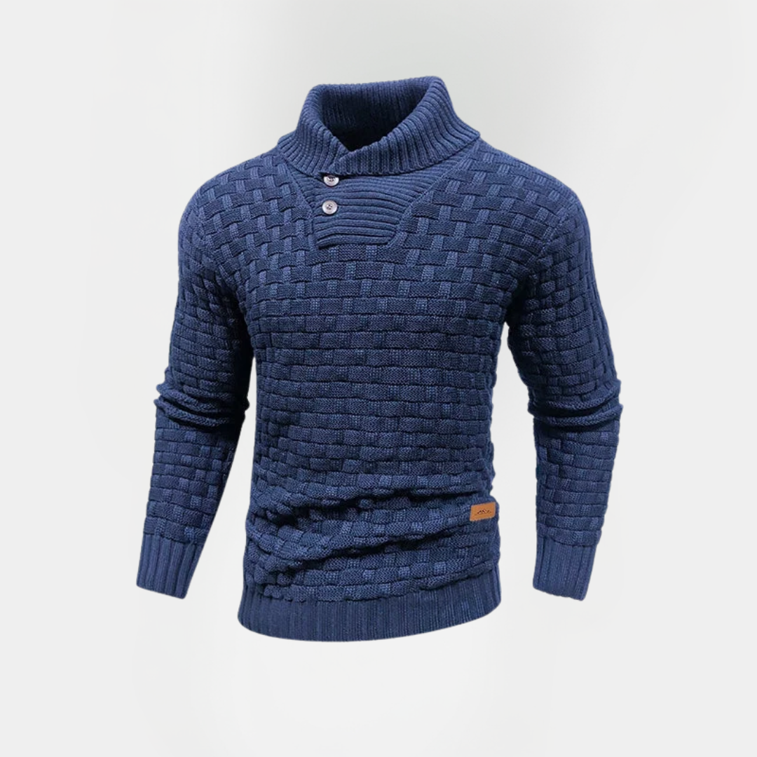 Dominic | High Collar Knit Sweater