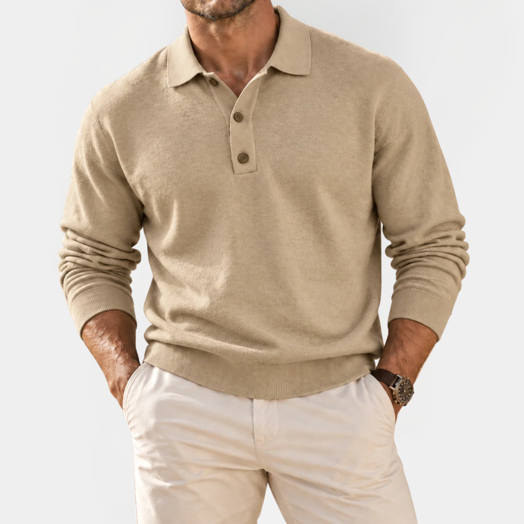 Cedric | Classic Long Sleeve Polo Shirt