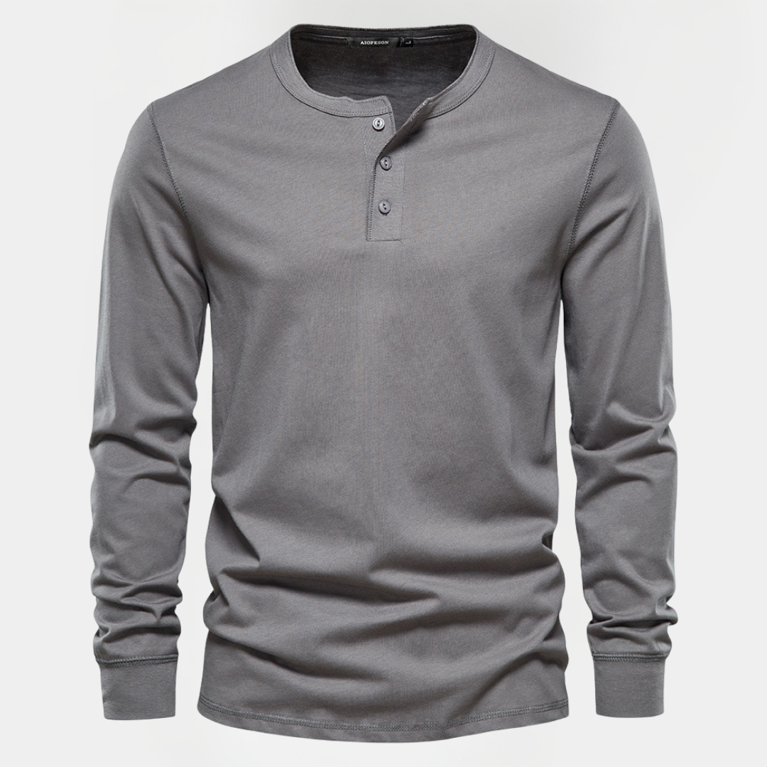 Adrian | Cotton Long Sleeve Henley